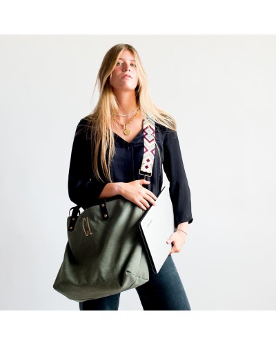 Bolso universidad grande con iniciales