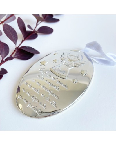 Cunero de plata personalizado para un Bautizo
