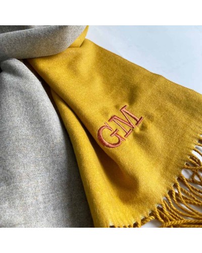 Bufanda personalizada bicolor de cashmere