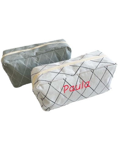 Neceser personalizado blanco y gris