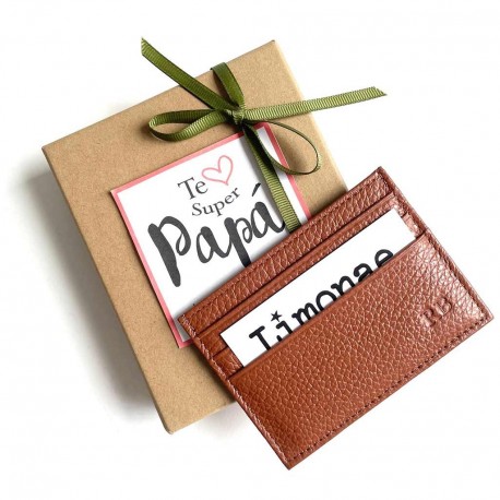 Regalos Día del padre. Tarjetero con iniciales.
