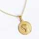 Medalla de oro personalizada con virgen y collar
