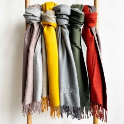 Bufanda personalizada bicolor de cashmere