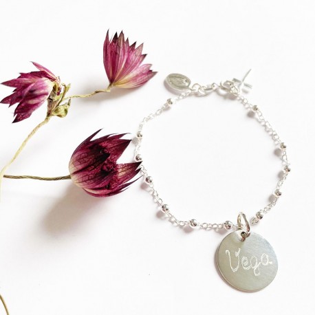 Pulsera rosario grabada para Primera Comunión