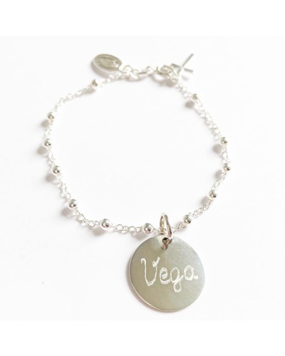 Pulsera rosario grabada para Primera Comunión
