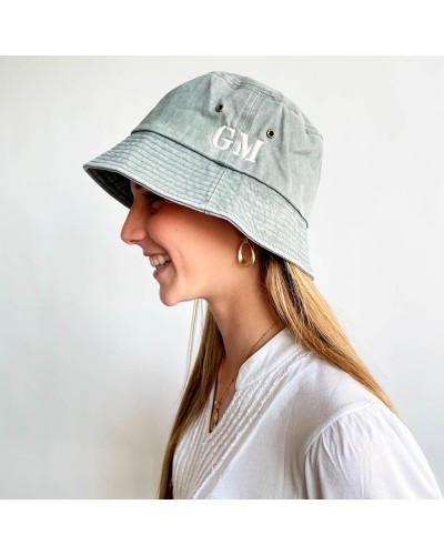 Gorro bucket cubo o pescador con iniciales