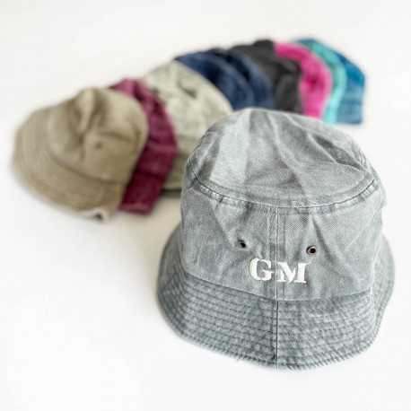 Gorro bucket cubo o pescador con iniciales
