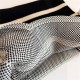 Bolso de punto con iniciales y rayas