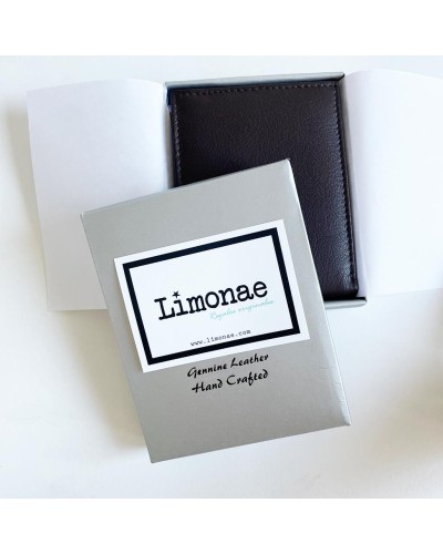 Cartera de piel para hombre con iniciales