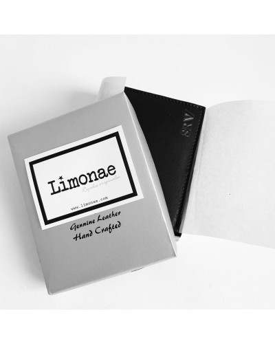 Cartera de piel para hombre con iniciales