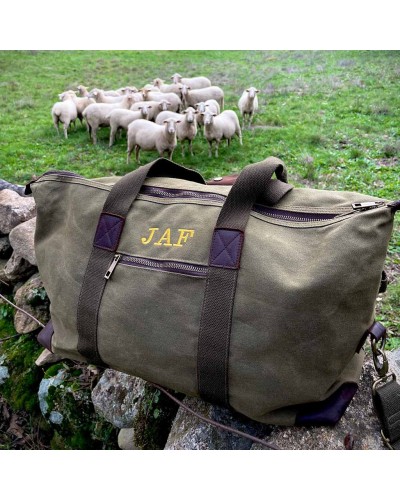 Bolsa viaje personalizada fin de semana encerada