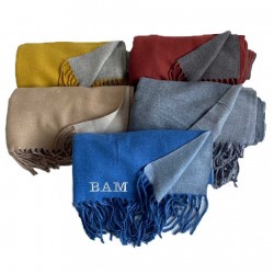 Bufanda personalizada bicolor de cashmere
