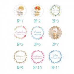 Set de 6 cruces de tela para Bautizo
