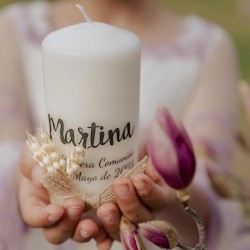 Vela Comunión personalizada espiga de trigo