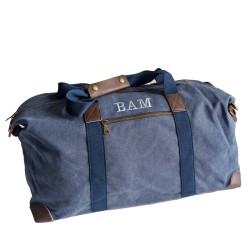 Bolsa Oxford de lona azul con iniciales