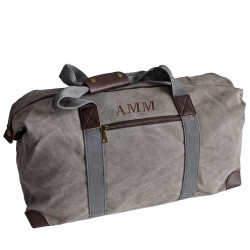 Bolsa Oxford color taupe con iniciales