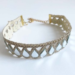 Choker gargantilla gotas en color oro