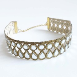 Choker de espejos dorado Jodhpur