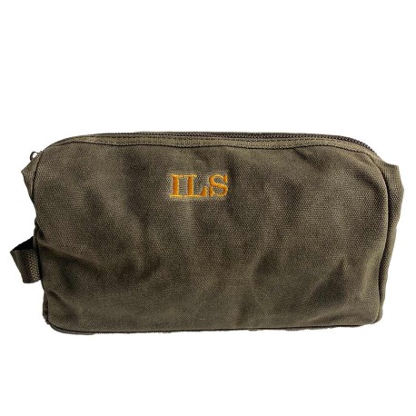Neceser para hombre encerado con iniciales