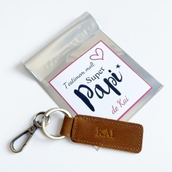 Regalos Día del Padre Llavero de piel personalizado
