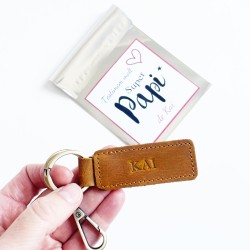 Regalos Día del Padre Llavero de piel personalizado