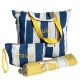 Set de 2 piezas bolsa con neceser de rayas San Marino