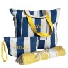 Set de 2 piezas bolsa con neceser de rayas San Marino