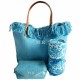Bolso con iniciales de playa Maui Turquesa
