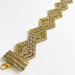 Choker dorado rombos