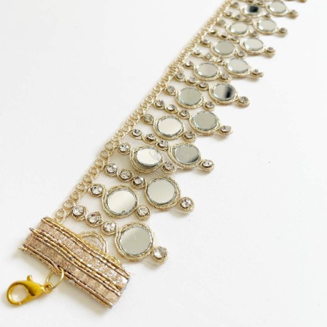 Choker de espejos redondos
