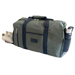 Bolsa fin de semana travel con iniciales mostaza