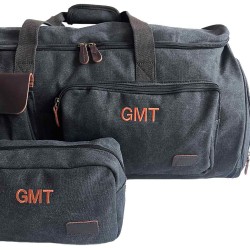 Bolsa fin de semana india mostaza con flores