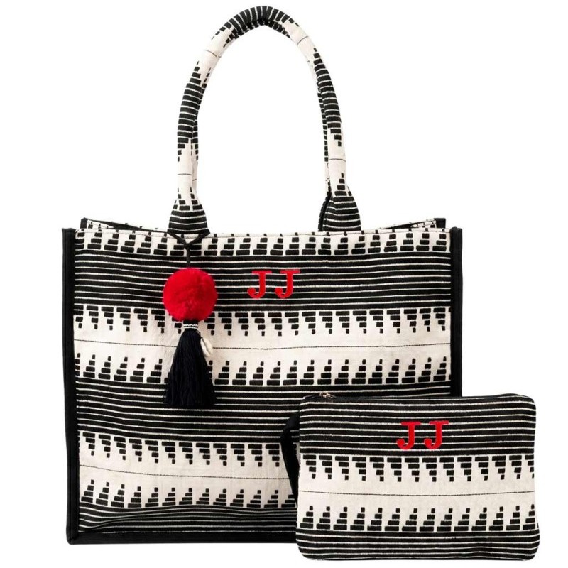 Set de Playa Black & White Personalizado con Iniciales.